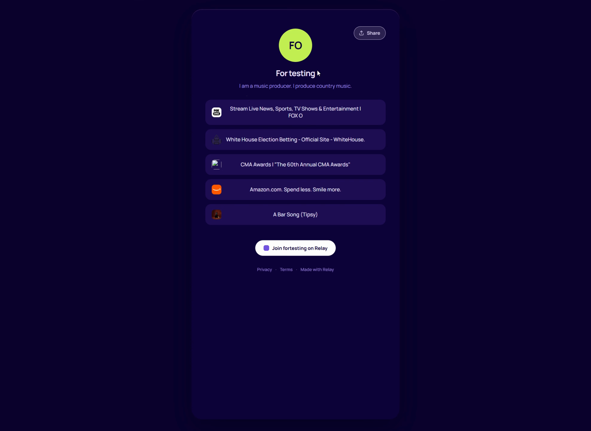 Previewing and sharing the finished page