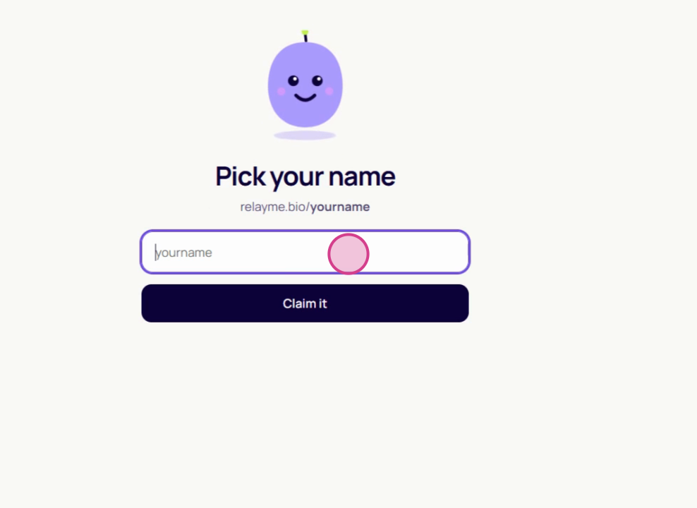 The username field checking whether a name is available